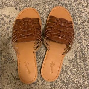 Tan Woven Sandals